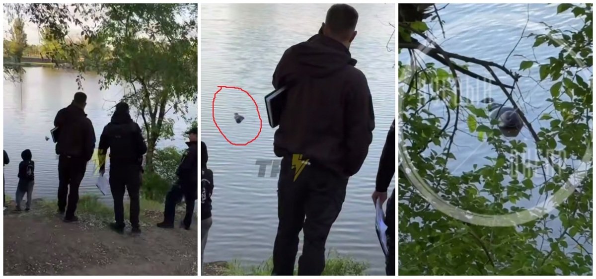 Поліція на кар’єрі Червоного Каменю у Дніпрі, де знайшли тіло у воді.