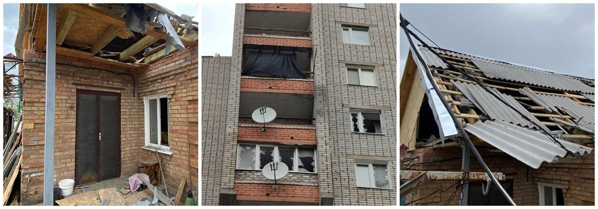 Обстріл-5 Зруйновані будинки після обстрілу Дніпропетровської області 17 травня 2025 року.