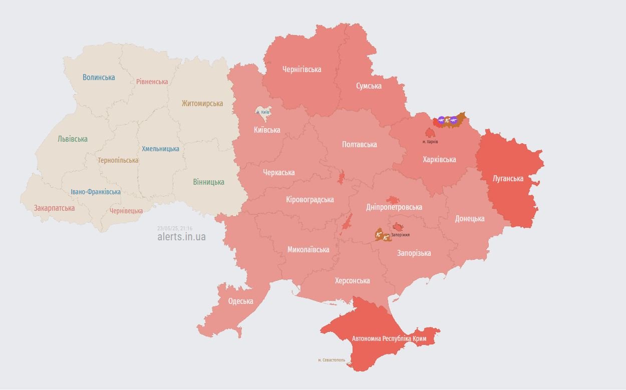 Карта повітряних тривог