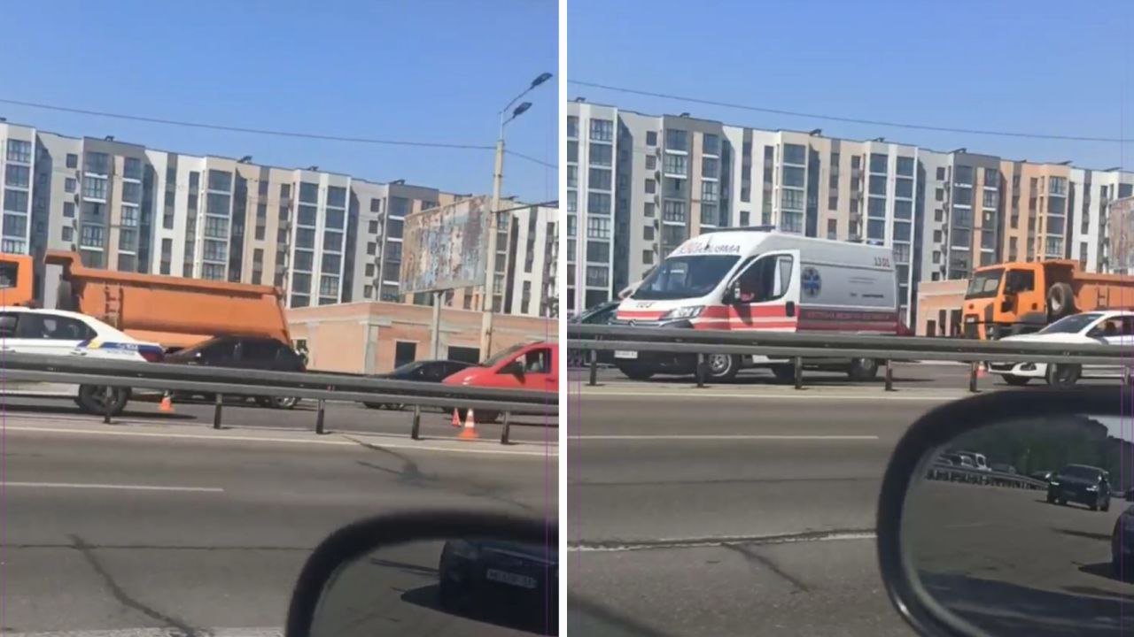 "Швидка" та патрульні на місці ДТП у Дніпрі