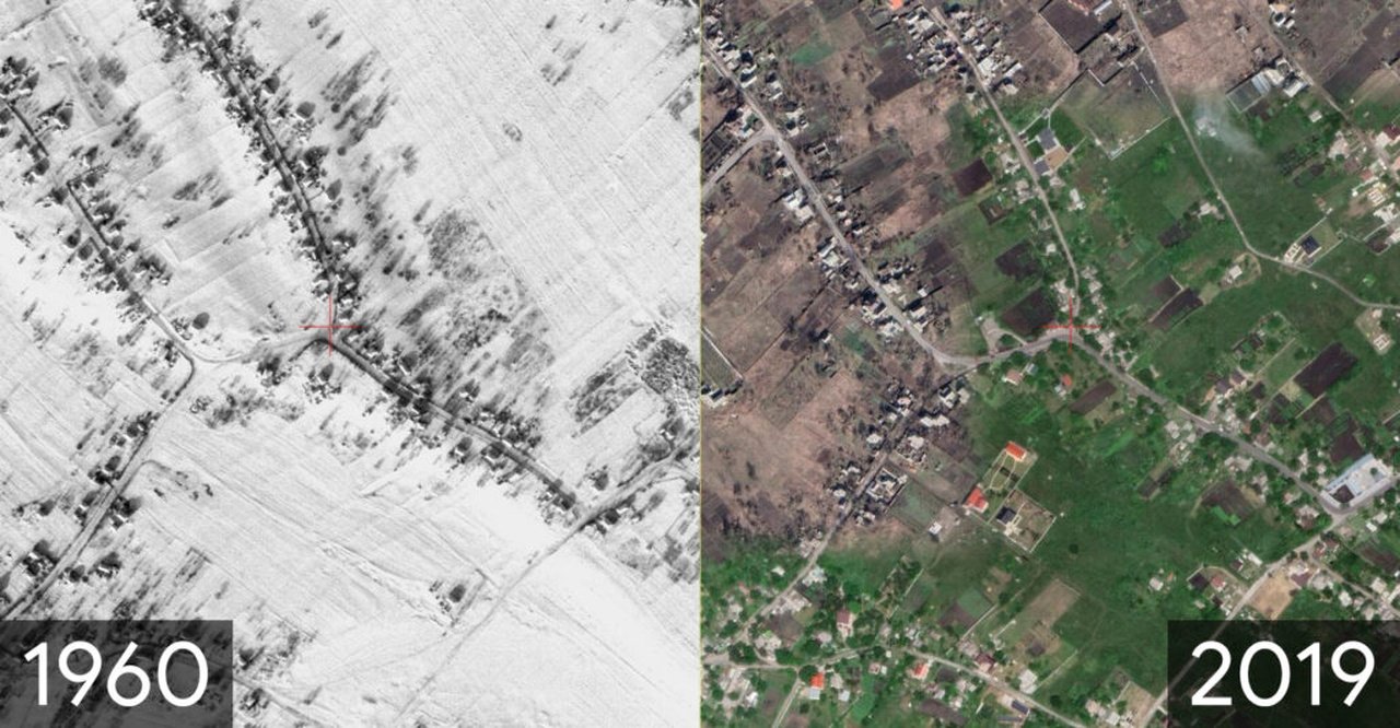 фото (1) Фото Дніпра в 1960 та 2019 році.