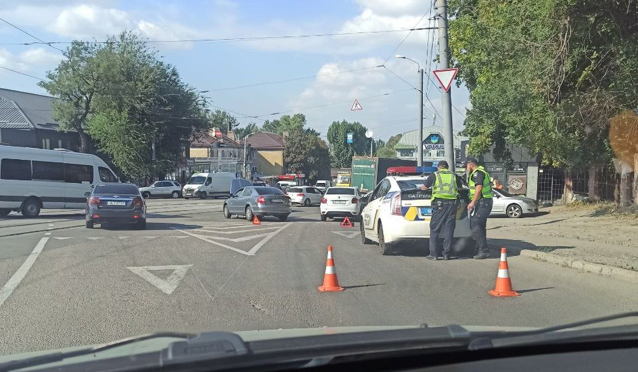 Место ДТП в Днепре
