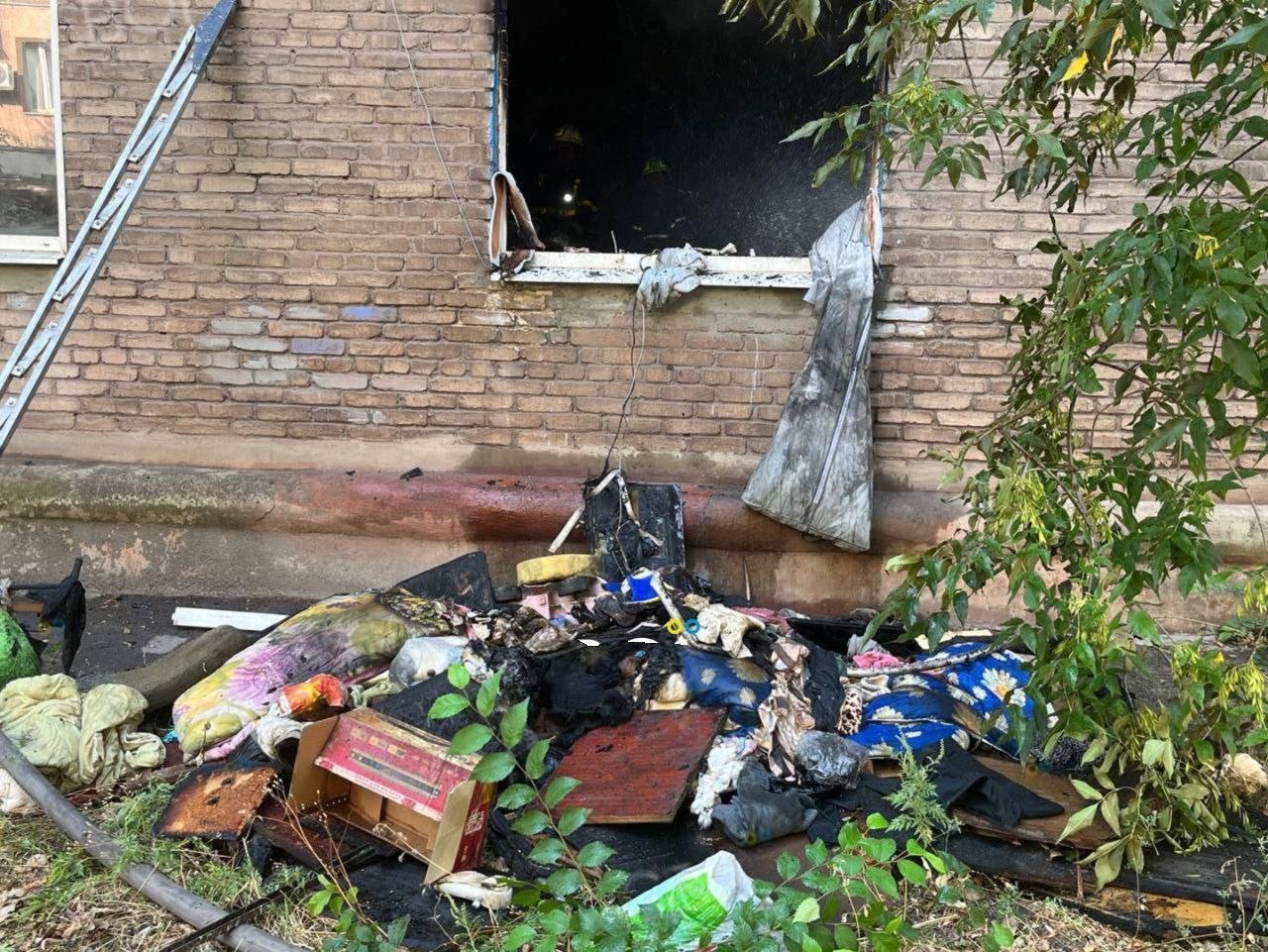 Місце пожежі в Кривому Розі