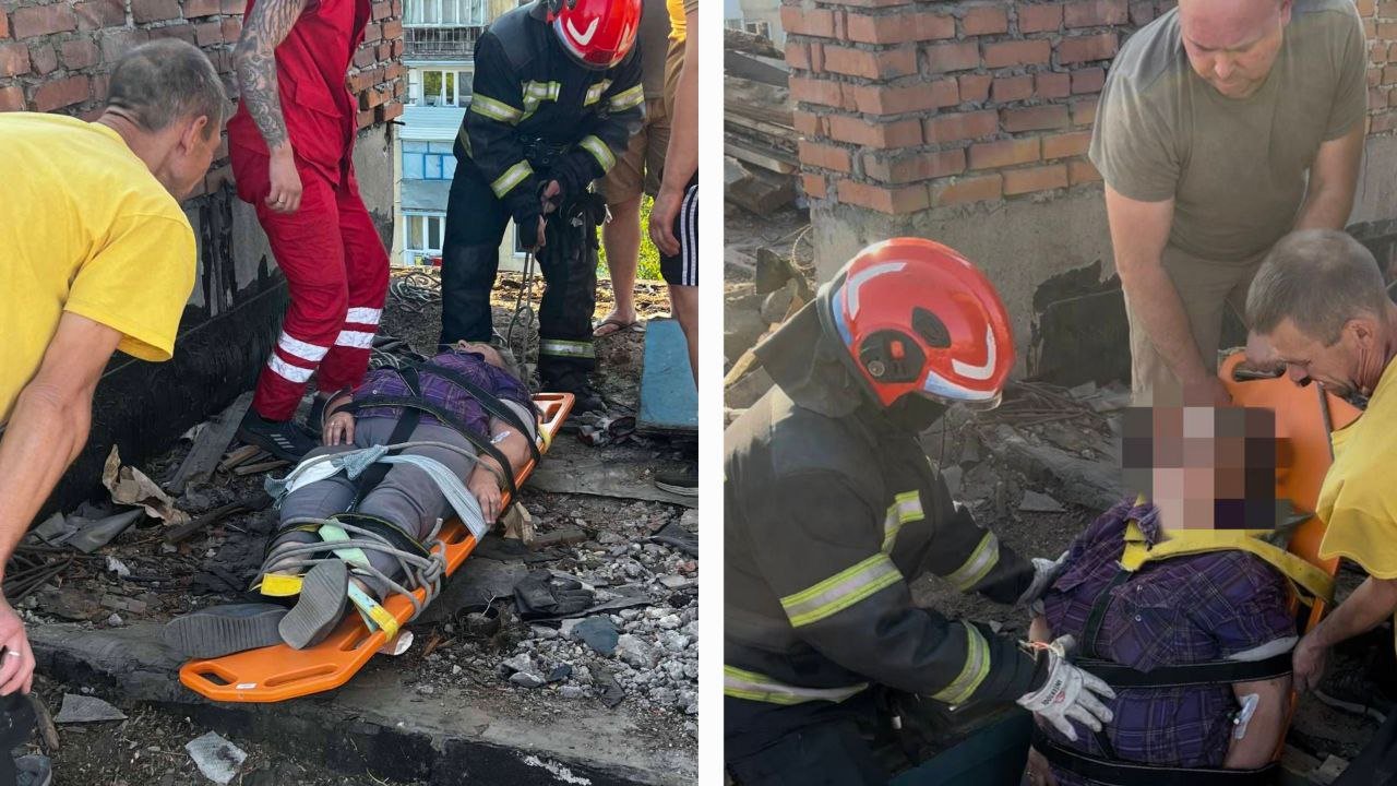 У Павлограді літня жінка залізла на дах п'ятиповерхівки та зламала стегно: як її рятували