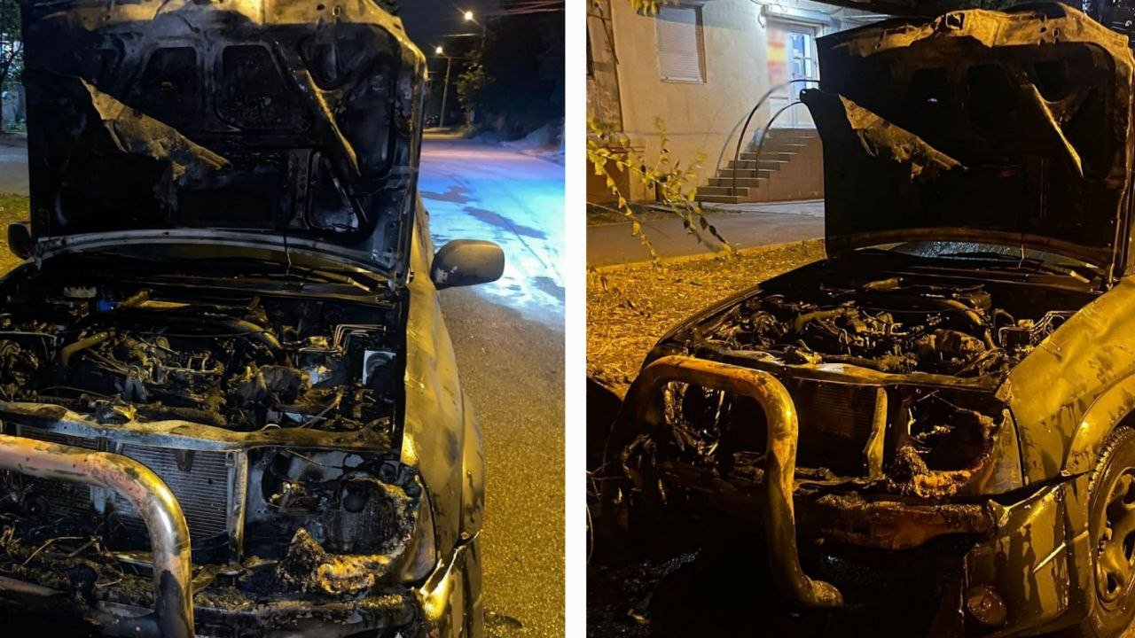 Сожженный автомобиль