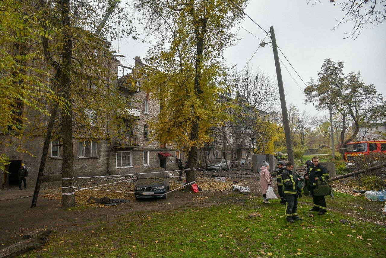 Место удара в Каменском
