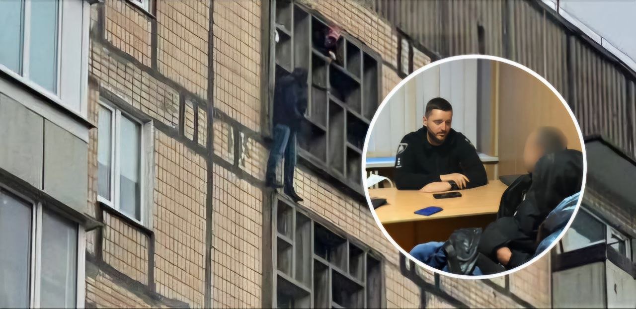 Чоловіка дві години вмовляли залізти назад до будинку