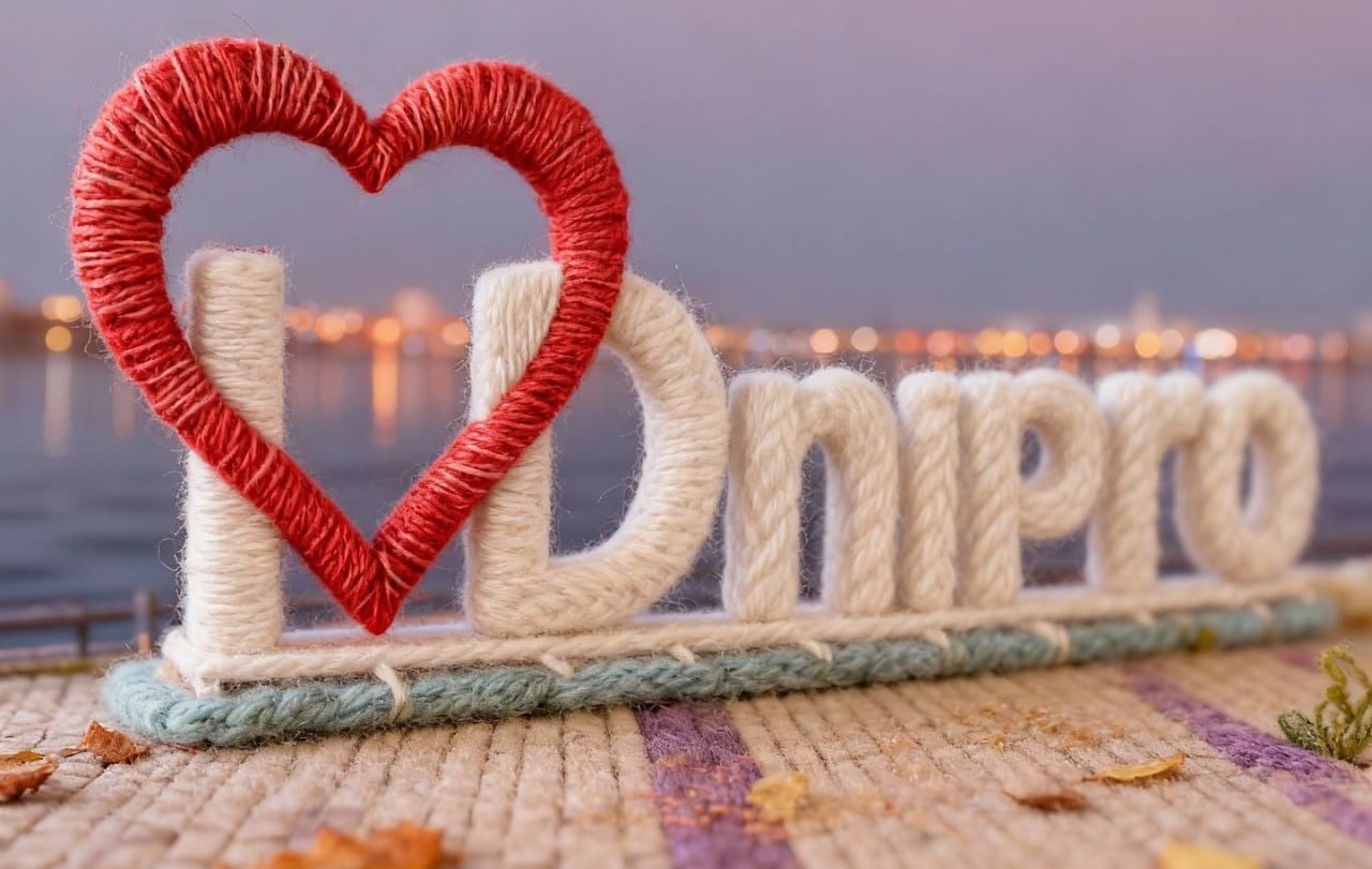 У мережі показали в’язаний Дніпро: ШІ "зіткав з пряжі" популярні місця 