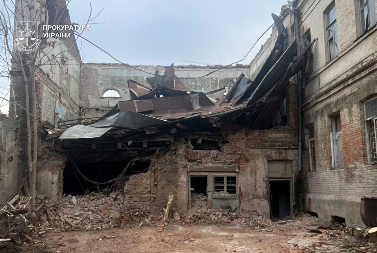 Обрушенный памятник архитектуры в Днепре