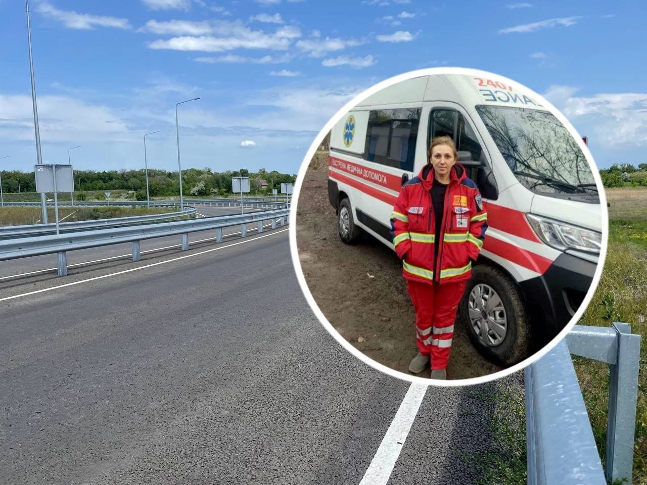 Парамедики спасали на трассе мужчину