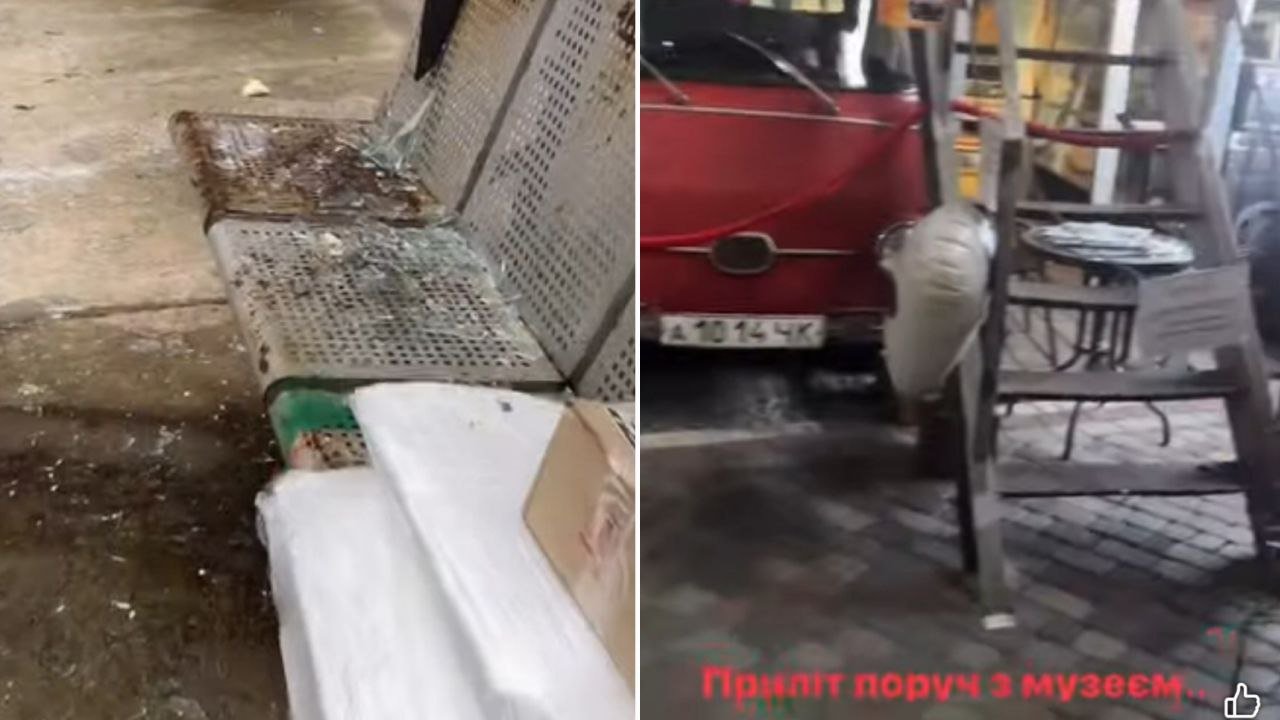 Музей ретро-машин після удару