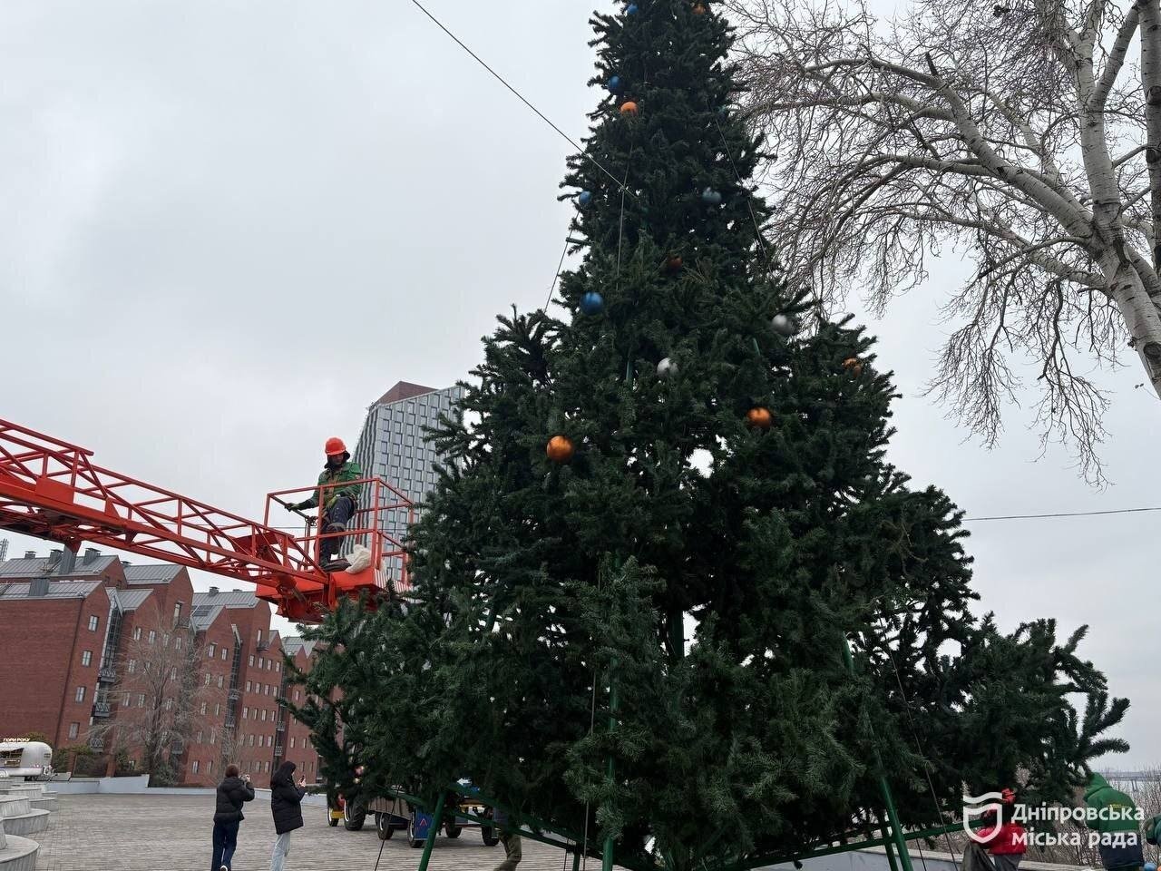 Ялинка, яку встановили в Дніпрі 
