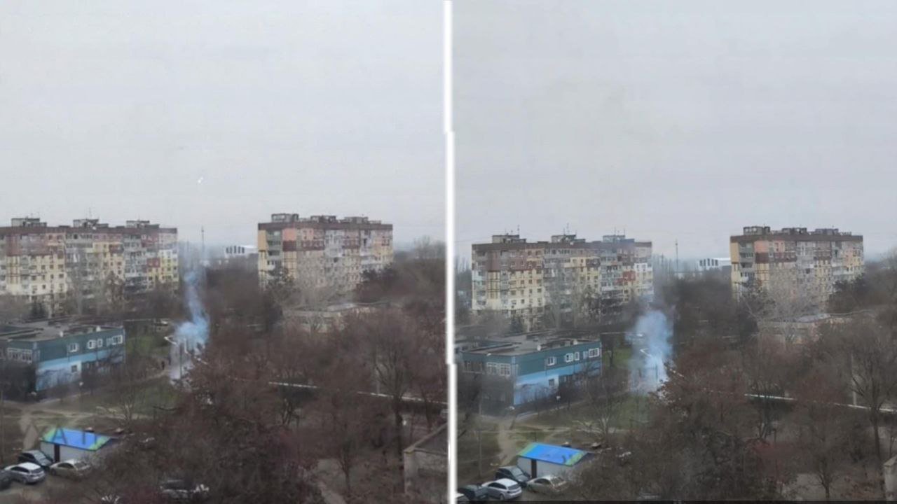 В Днепре на Левобережном посреди дня у домов неизвестные запустили салют