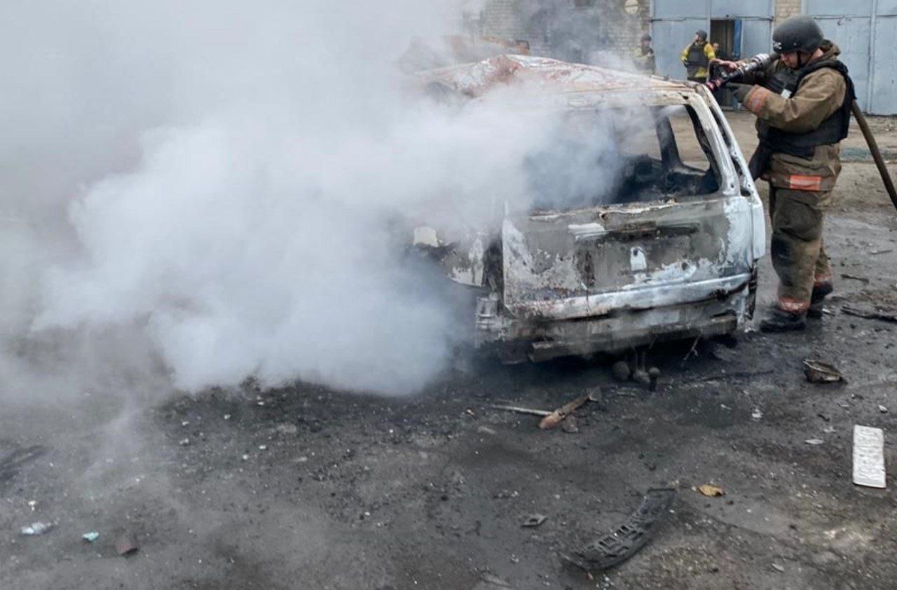 Згоріла машина в Нікопольському районі