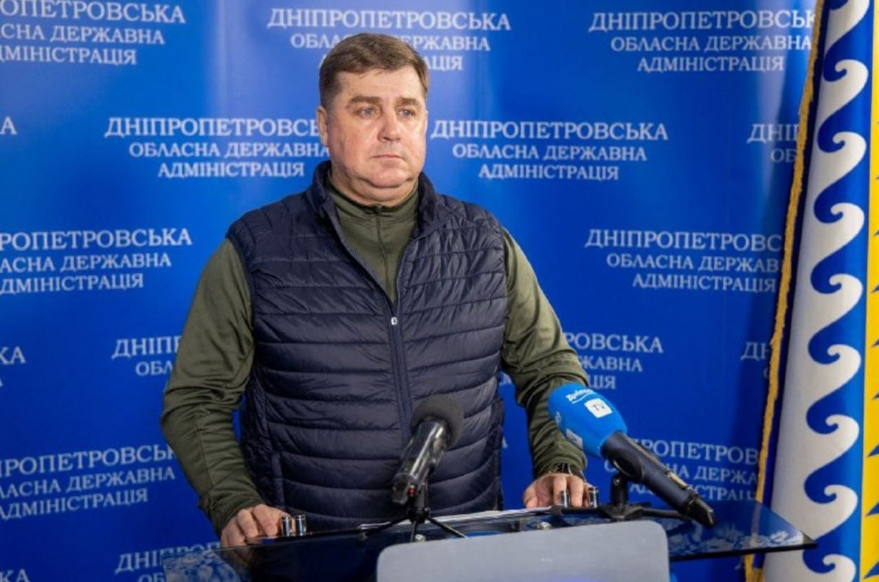 Олег Гапич во время брифинга в ОВА