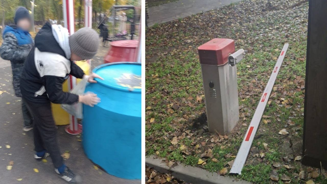 Неповнолітні вандали псують майно в сквері Металургів