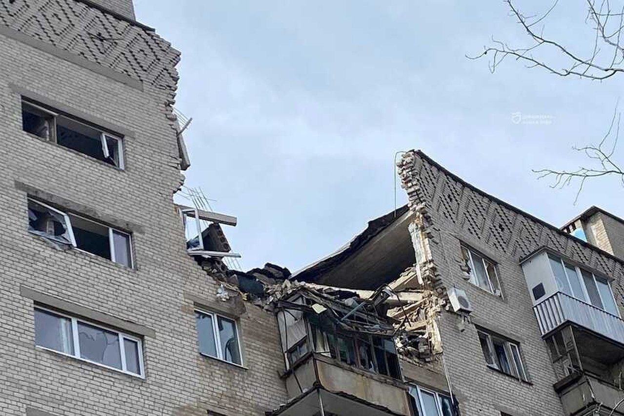 Разрушенный дом в Днепре