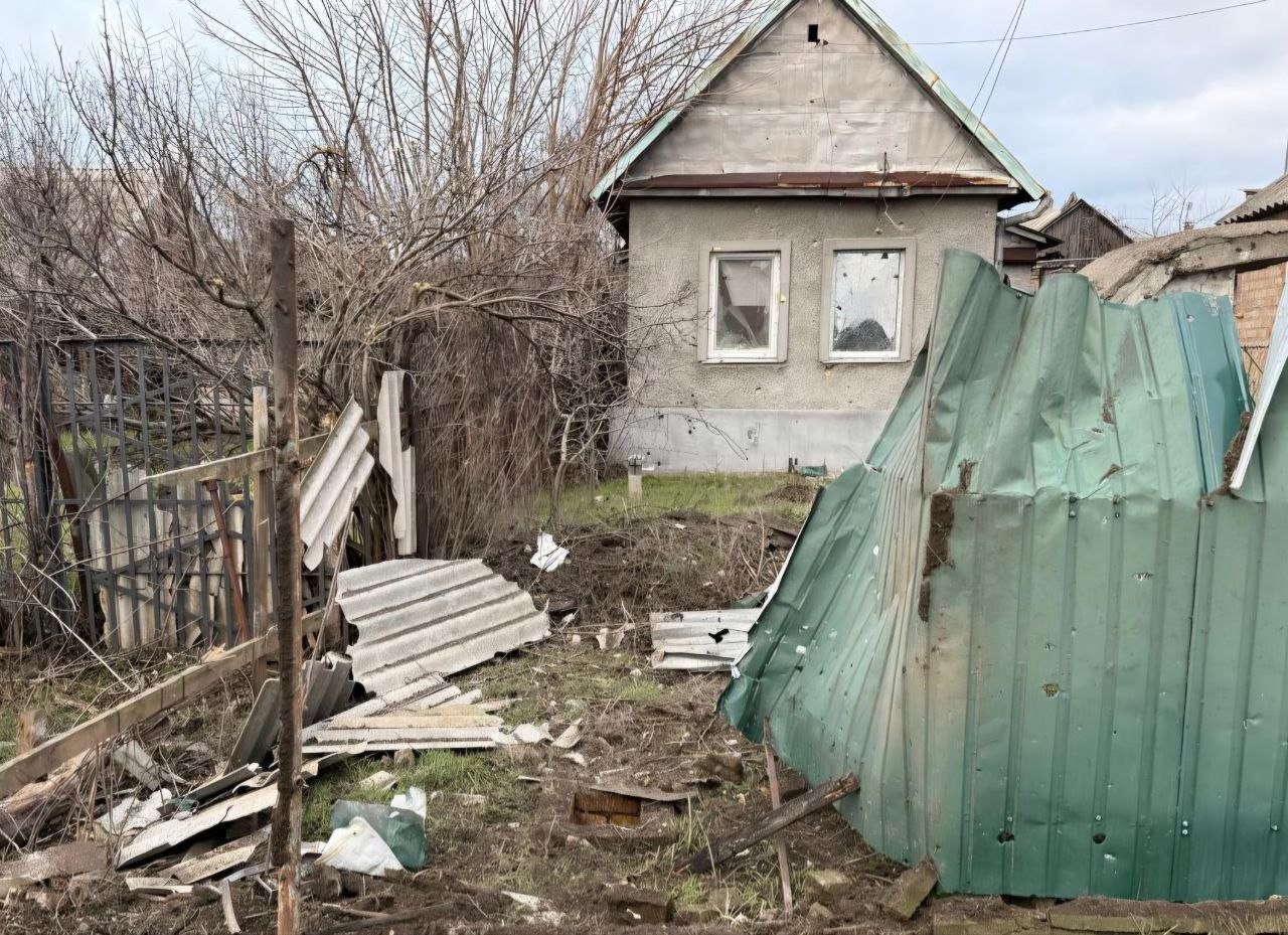 Разрушенный частный дом в Днепропетровской области