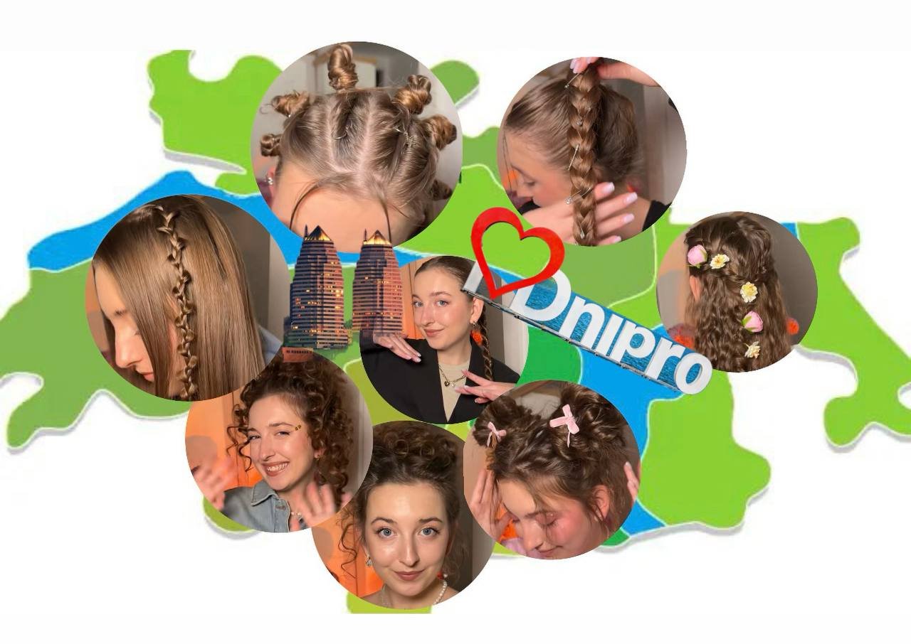 Блогерка из Днепра создала прически в виде разных районов города