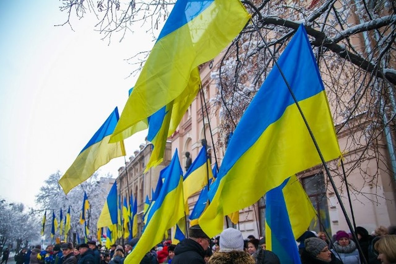 Флаги Украины в Днепре