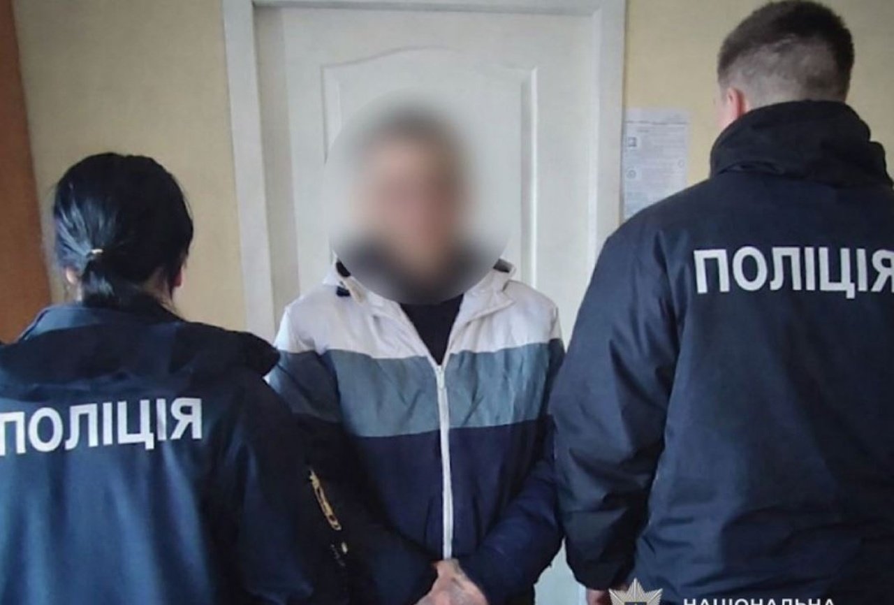 Задержанный мужчина в Днепре