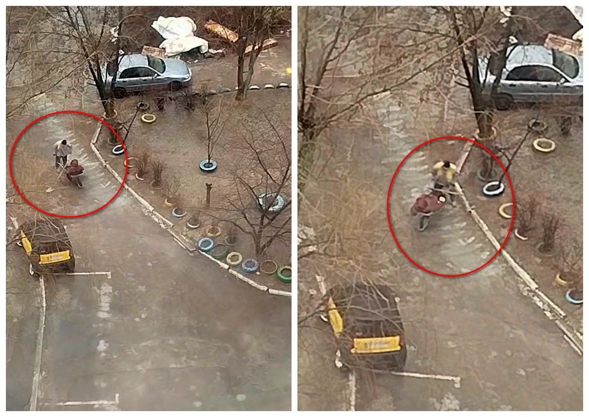 Людяність посеред ожеледиці: у Дніпрі чоловік врятував бабусю від падіння