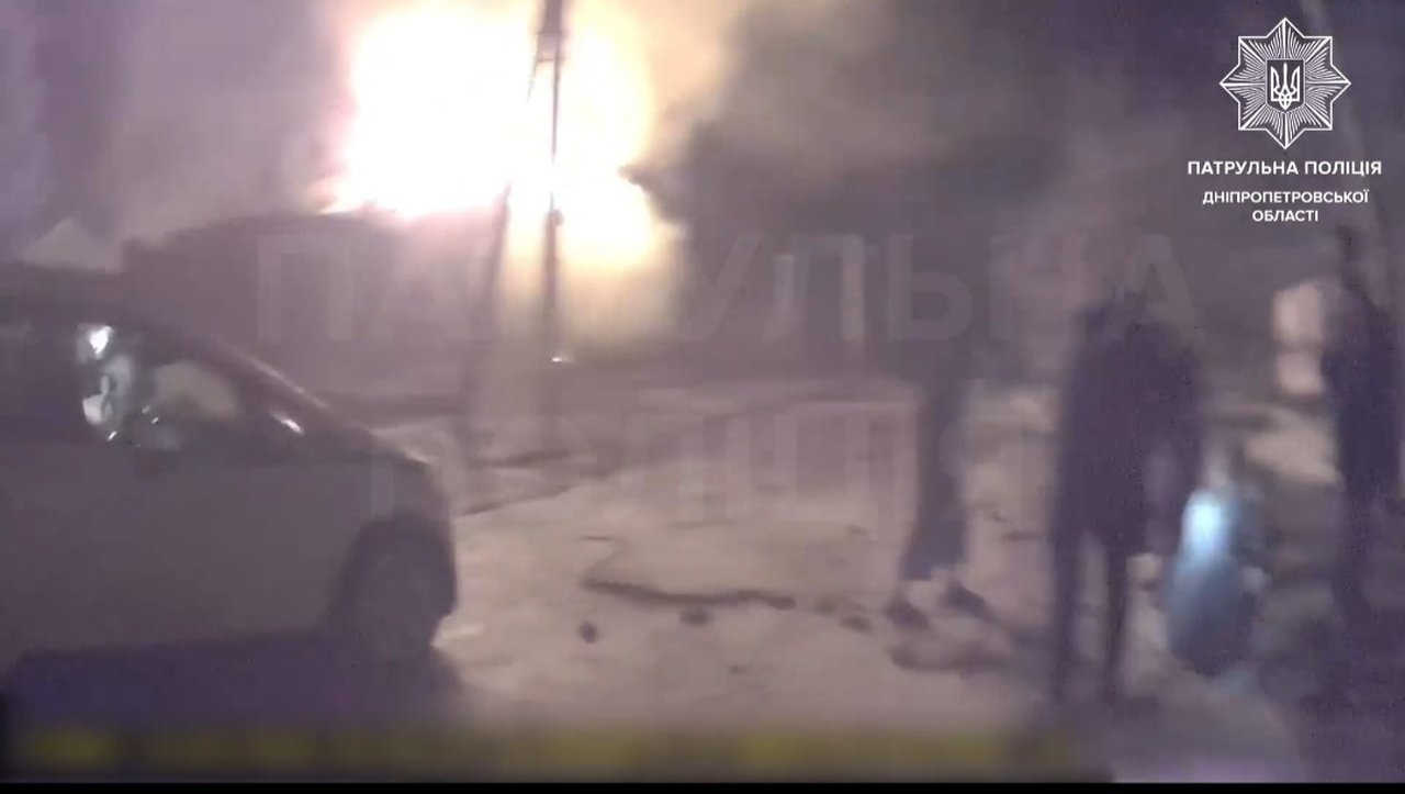 Место удара в Днепре