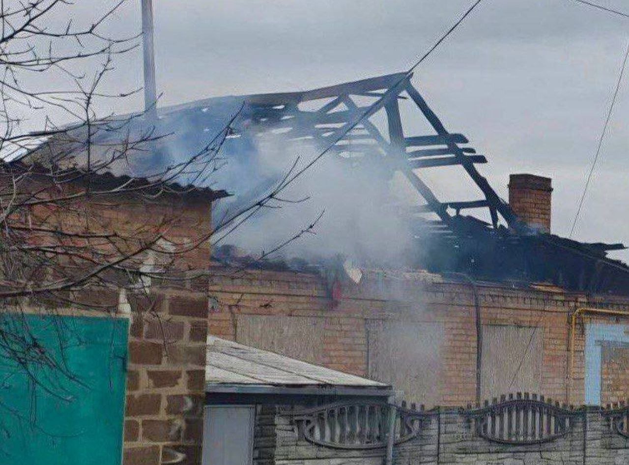 Поврежден дом на Днепропетровщине