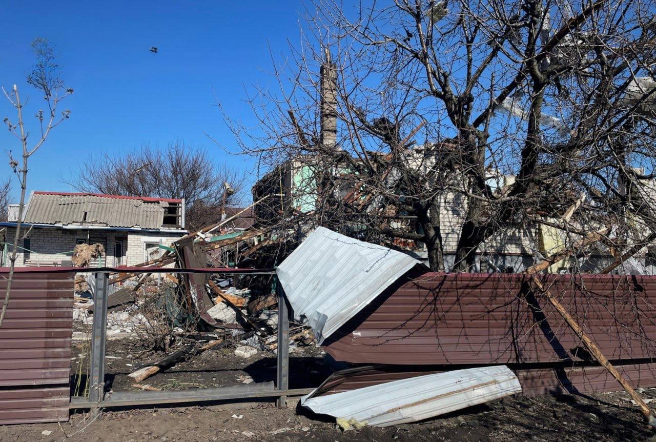Пошкоджений будинок на Дніпропетровщині