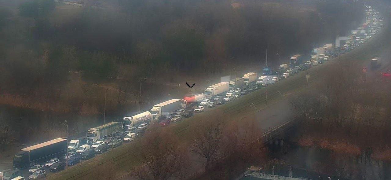 Пробка на Кайдакском мосту