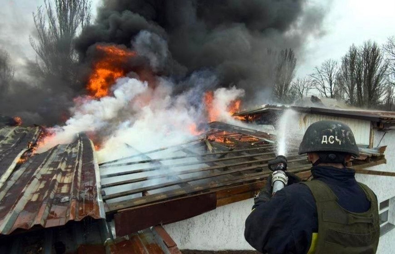 Пожежа після удару