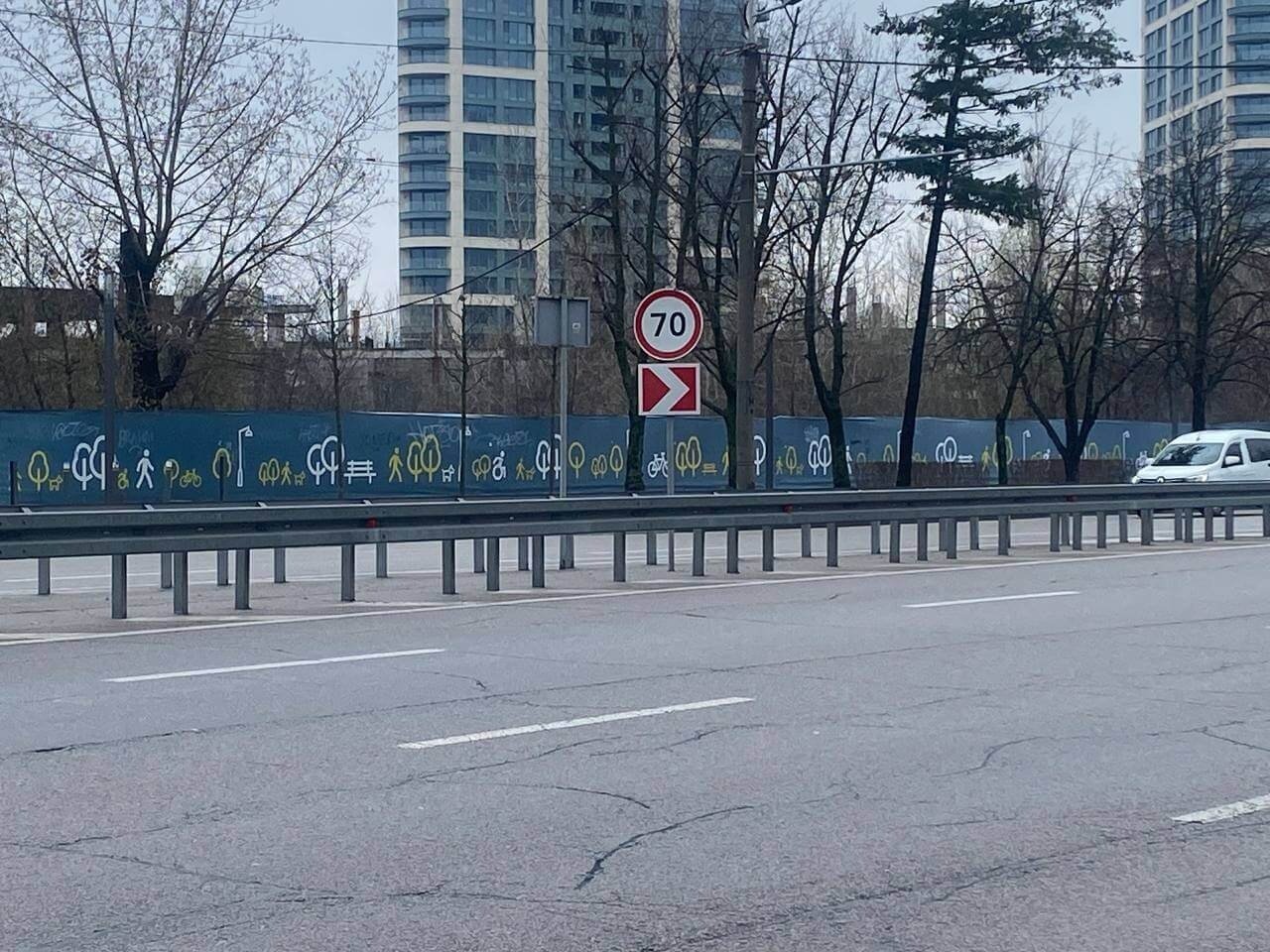 Знак 70 км