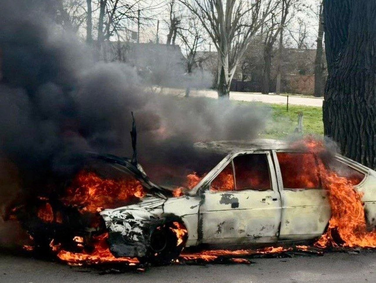 Авто после вражеского удара