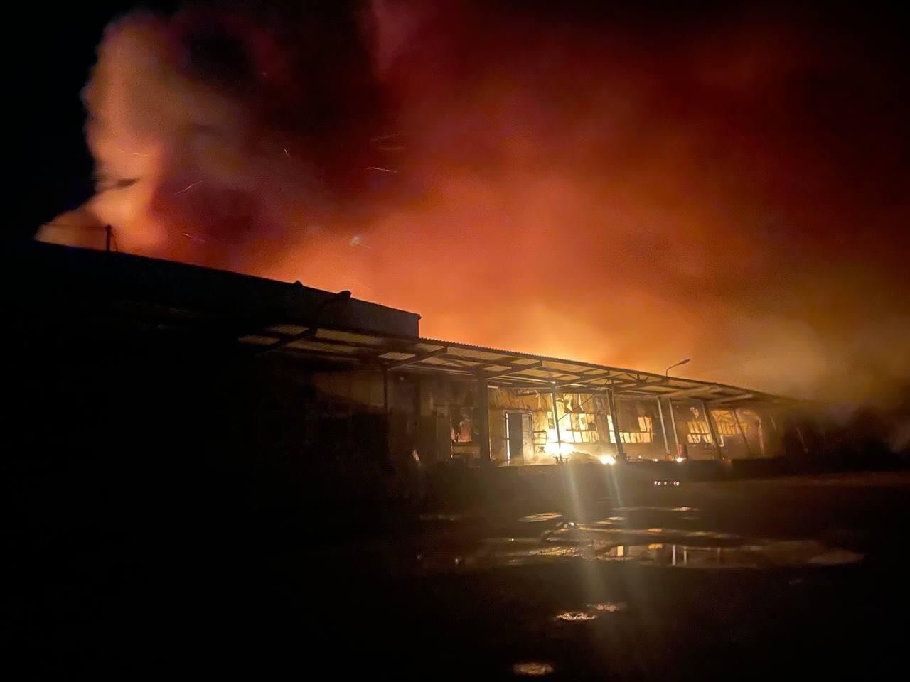 Пожежа після удару