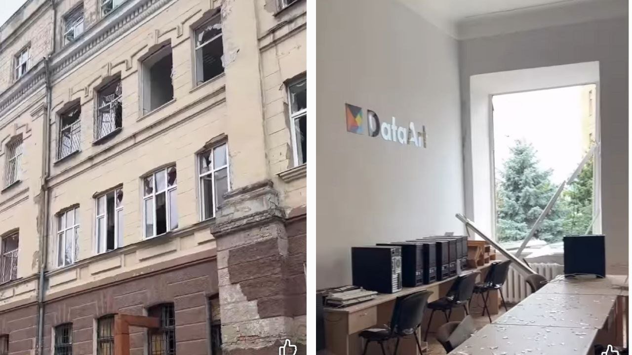 В одном из корпусов окна вырвало взрывной волной