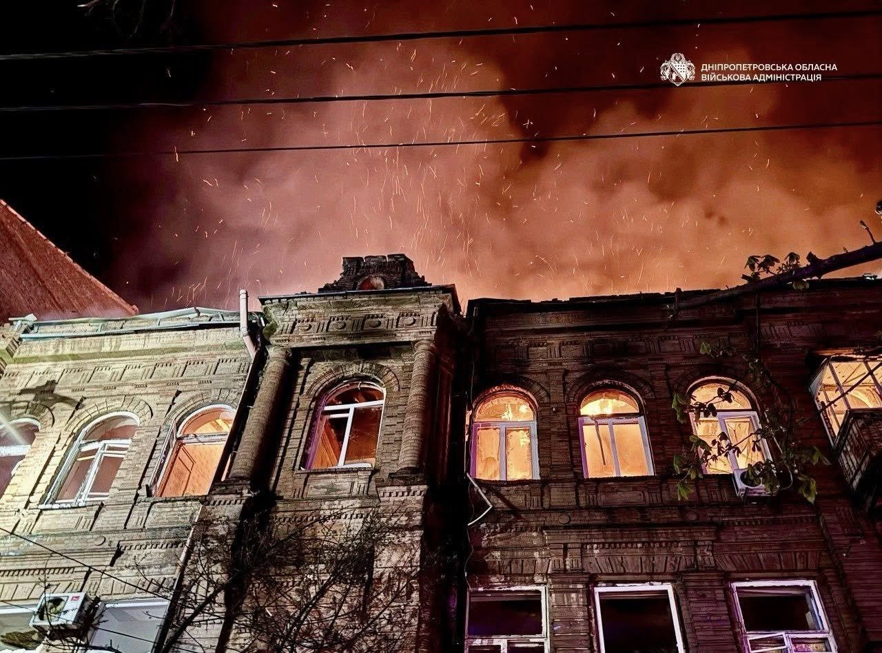 Из-за атаки 16 апреля в Днепре поврежден еще один объект культурного наследия
