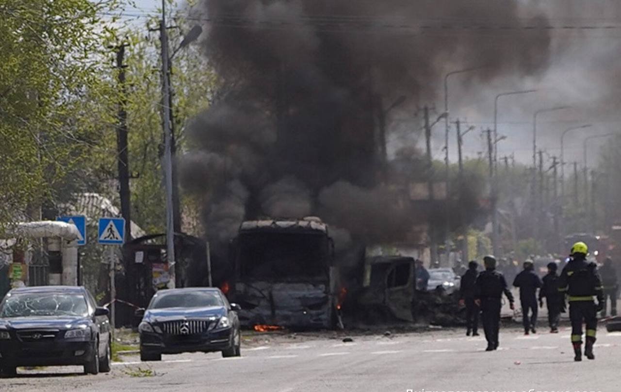 Згорів автобус