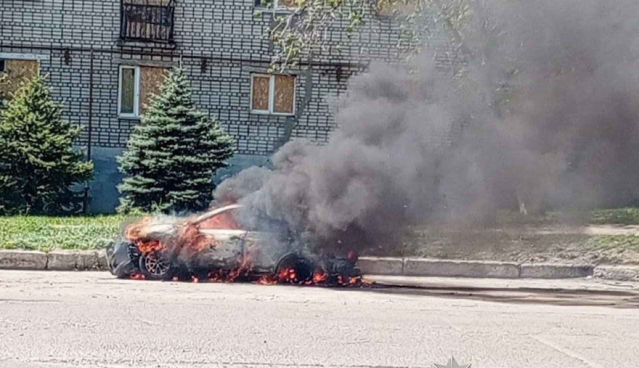 Сгоревшее авто
