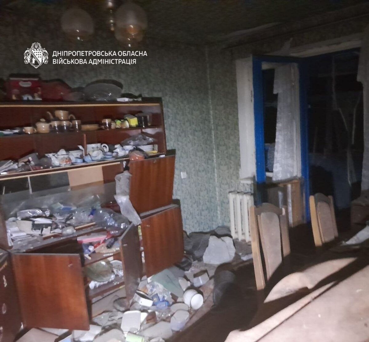 На Дніпропетровщині через атаку БпЛА пошкоджені будинки та адмінбудівля