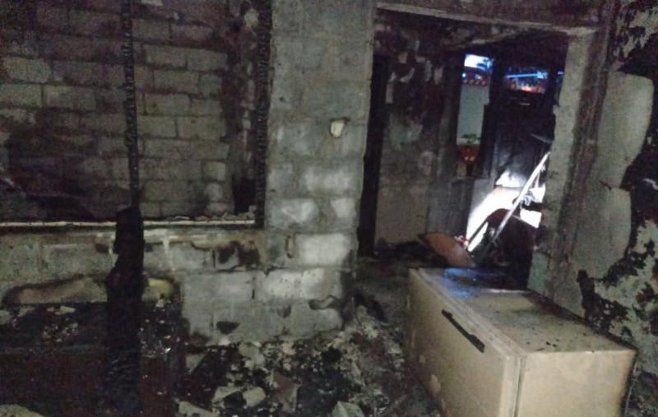 Комната после пожара