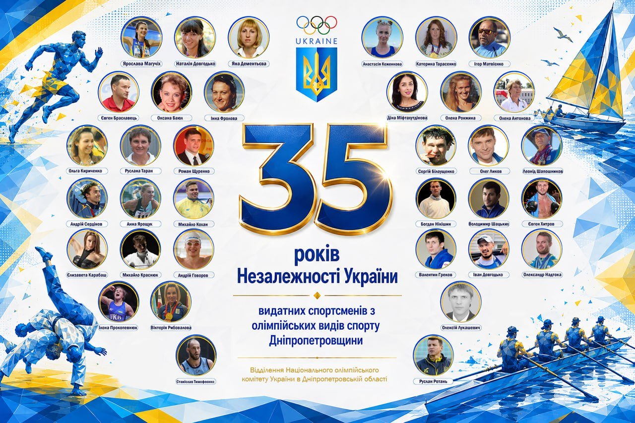 НОК визначив 35 видатних спортсменів Дніпропетровщини: хто потрапив до списку