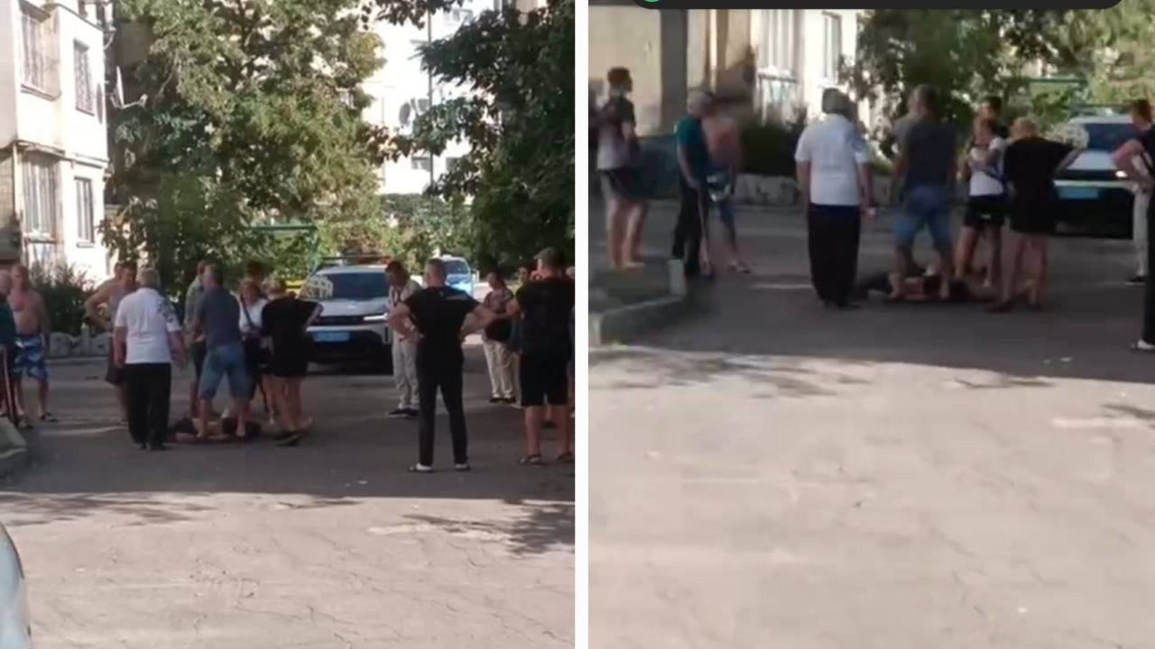 Один бив по авто, інший ліг на асфальт: у Кам’янському розслідують наїзд поліцейських на чоловіка